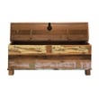Pemberly Row Reclaimed Solid Wood Lift-Top Cocktail Table in Multi-Color