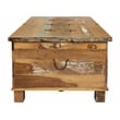 Pemberly Row Reclaimed Solid Wood Lift-Top Cocktail Table in Multi-Color