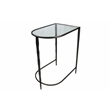 Pemberly Row Gold Nesting Console Tables with Glass & Marble on Iron (Set of 2)