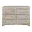 Pemberly Row 6-Drawer Solid Wood Dresser with Metal Pulls in Natural Finish