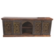 Pemberly Row 4-Door Hand-Carved Mango Wood Buffet with Multi-Color Patina