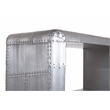 Pemberly Row 2-Drawer 5-Shelf Bookcase with Aluminum Cladding and Exposed Screws