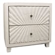 Pemberly Row 2-Drawer Mango Wood Nightstand with Hand-Carved Detail - White Wash