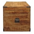 Pemberly Row Solid Mango Wood Trunk End Table with Storage in Natural
