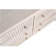 Pemberly Row Hand-Carved 6-Drawer Mango Wood Brushed Ivory Chest on Forged Iron