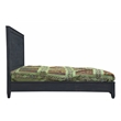 Pemberly Row Hand-Carved Mango Wood California King Platform Bed in Gray Wash