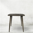 Pemberly Row Reclaimed Wood Square Counter Table with Slender Legs in Brown