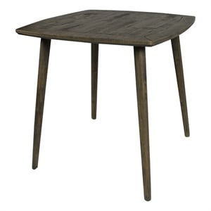 Pemberly Row Reclaimed Wood Square Counter Table with Slender Legs in Brown
