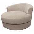 Pemberly Row Round Swivel Loveseat with 3 Pillows (20