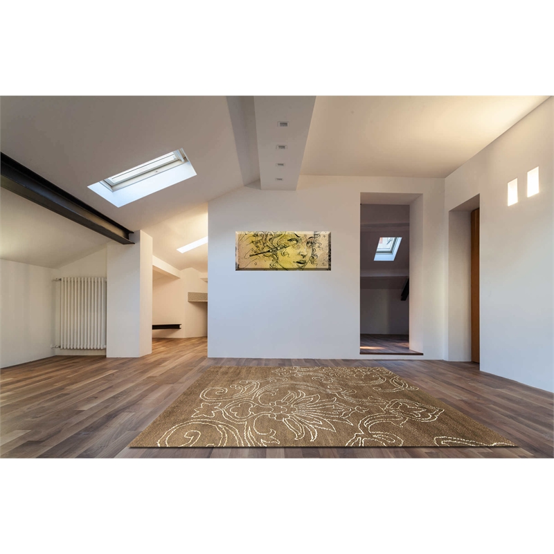 Pemberly Row 9x12 Hand-Knotted New Zealand Wool Area Rug in Brown