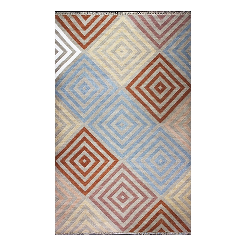 Pemberly Row 8.6x11.6 Handwoven New Zealand Wool Kilim Rug in Multi-Color
