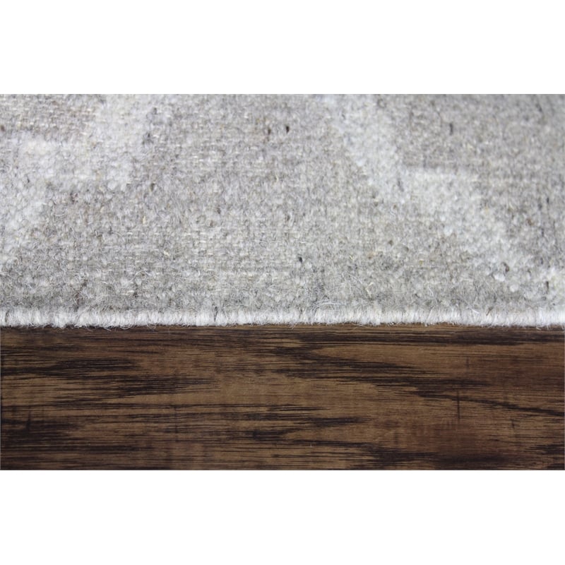 Pemberly Row 5x8 Handwoven New Zealand Wool Kilim Area Rug in Natural