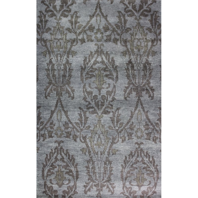 Pemberly Row 2x3 Hand-Knotted New Zealand Wool Area Rug in Gray