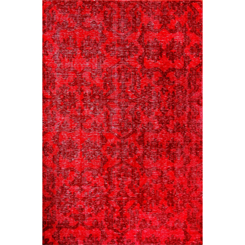 Pemberly Row 2x3 Hand-Knotted New Zealand Wool Area Rug in Red