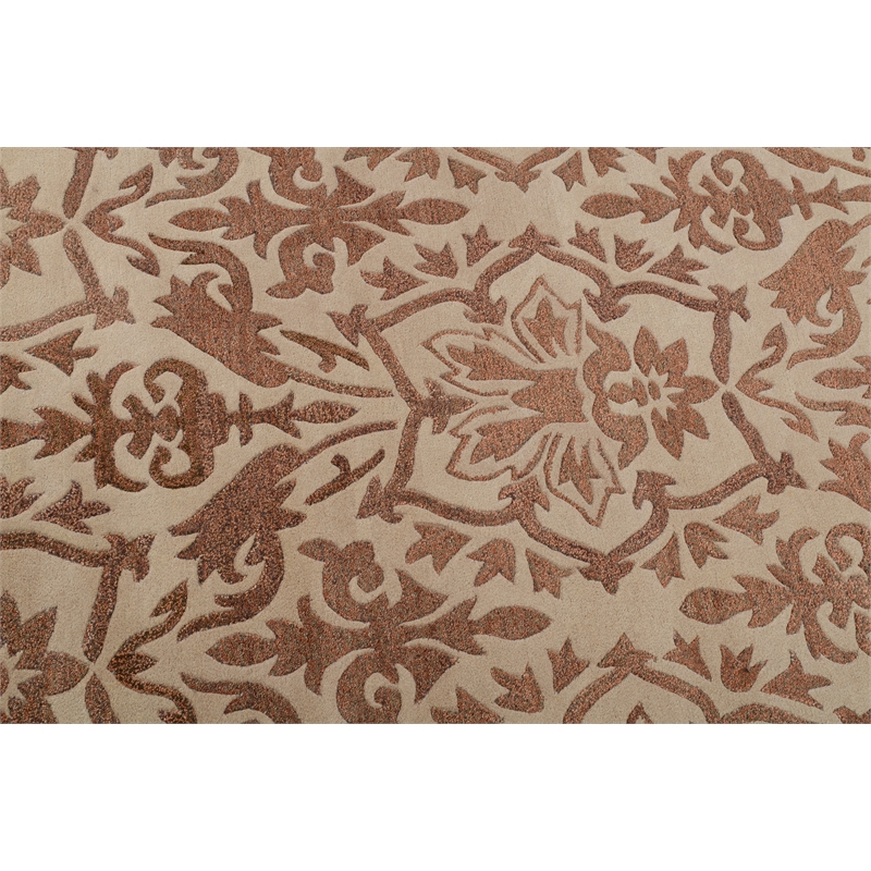 Pemberly Row 2x3 Hand-Tufted Hand-Sculpted New Zealand Wool Area Rug in Beige