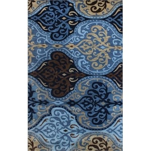 Pemberly Row 8x11 Hand-Tufted Hand-Sculpted New Zealand Wool Rug in Blue