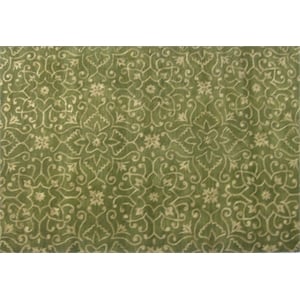 Pemberly Row 5x8 Hand-Tufted Hand-Sculpted New Zealand Wool Rug in Green