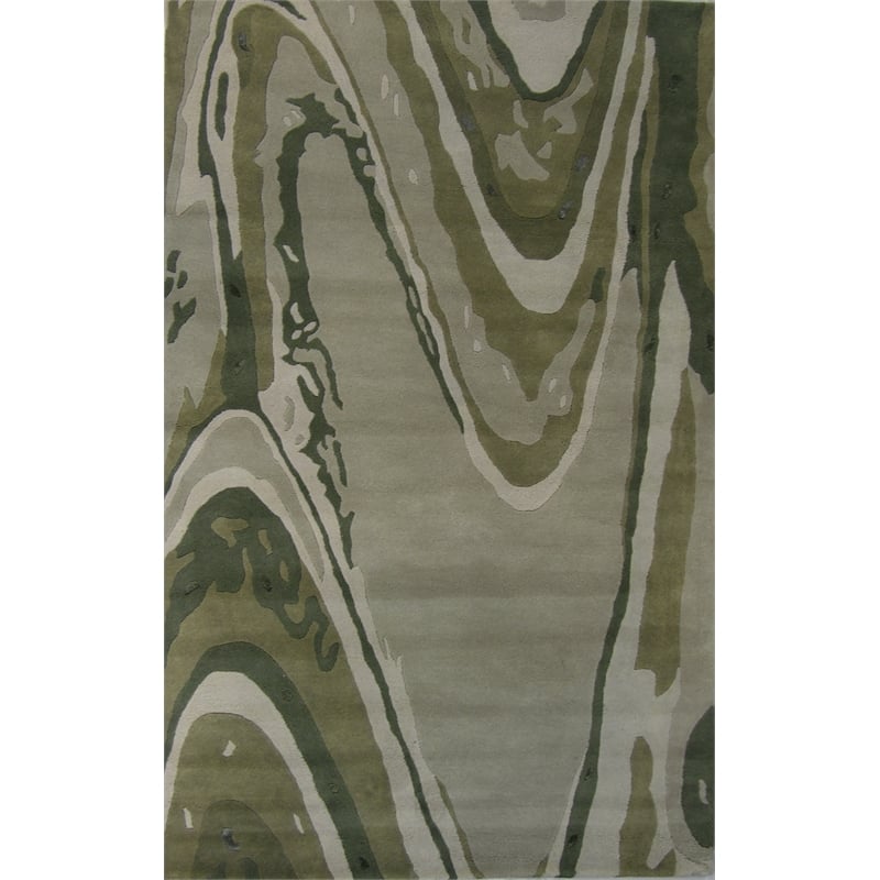 Pemberly Row 5x8 Hand-Tufted Hand-Sculpted Blended NZ Wool Area Rug in Beige