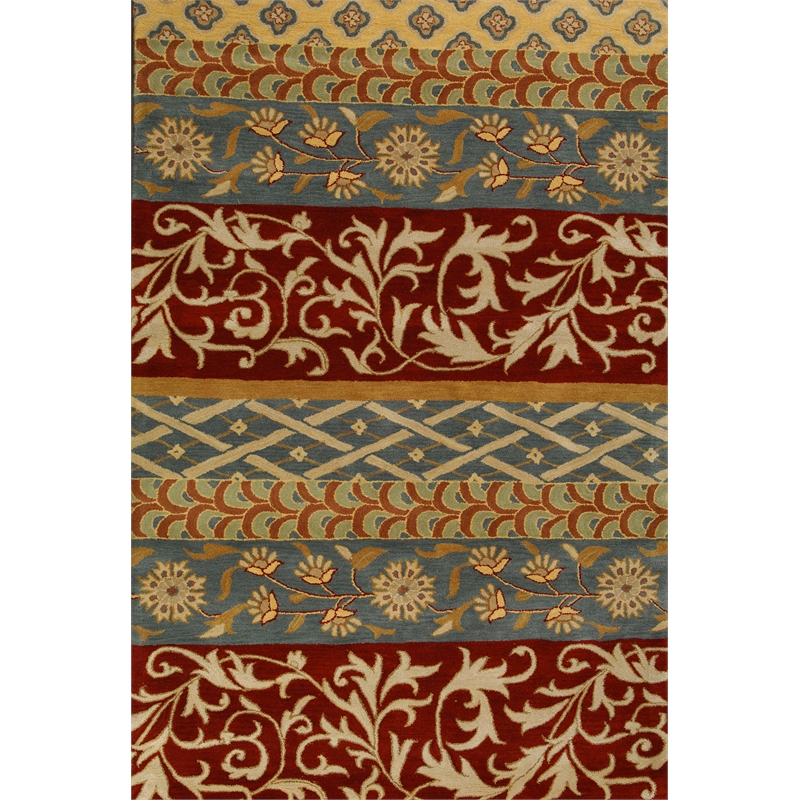 Pemberly Row 2x3 Nature-Inspired Cut Pile and Loop NZ Wool and Viscose Rug