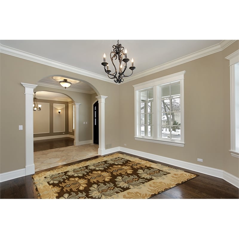Pemberly Row 2x3 Nature-Inspired Cut Pile and Loop NZ Wool Rug in Mocha Brown
