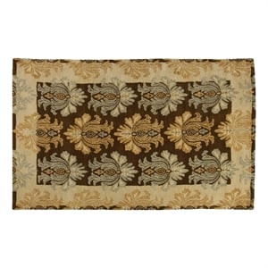 Pemberly Row 9x13 Nature-Inspired Cut Pile and Loop NZ Wool Rug in Mocha Brown