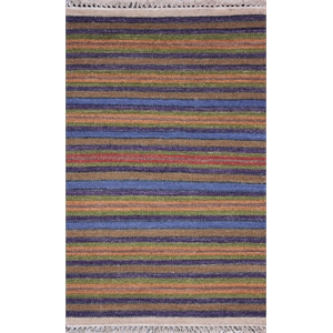 Pemberly Row 2x3 Handwoven NZ Wool and Chrome Dye Kilim Area Rug in Gold
