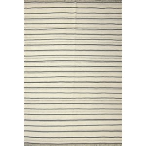 Pemberly Row 2.6x9 Handwoven NZ Wool and Chrome Dye Kilim Runner in White
