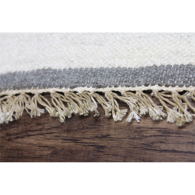Pemberly Row 2x3 Handwoven NZ Wool and Chrome Dye Kilim Area Rug in White