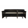 Pemberly Row 3 Woven Cane Door Mango Wood Plasma Stand in Black