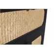 Pemberly Row 6 Woven Cane Drawer Mango Wood Dresser in Black