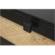Pemberly Row 6 Woven Cane Drawer Mango Wood Dresser in Black