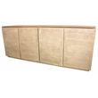 Pemberly Row 4-Door Solid Mango Wood Sideboard in Stone Natural Finish