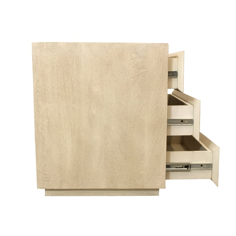 Pemberly Row 3-Drawer Solid Mango Wood 26