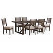 Pemberly Row 7-Piece Dining Set with 6 Upholstered Chairs in Two-Tone Brown