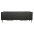 Pemberly Row 6-Door Recycled Pine Wood Sideboard with Iron Base