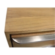 Pemberly Row 2-Drawer Oak Wood Nightstand with Metal Handles in Natural