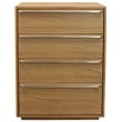 Pemberly Row 4-Drawer Oak Wood Dresser with Metal Handles in Natural Finish