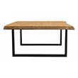 Pemberly Row Solid Acacia Wood Live Edge Square Coffee Table in Natural