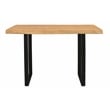 Pemberly Row Solid Acacia Wood Live Edge Console Table in Natural Finish