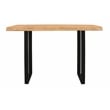 Pemberly Row Solid Acacia Wood Live Edge Console Table in Natural Finish