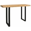 Pemberly Row Solid Acacia Wood Live Edge Console Table in Natural Finish