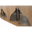 Pemberly Row 4-Door Solid Acacia Wood Sideboard in Natural Finish