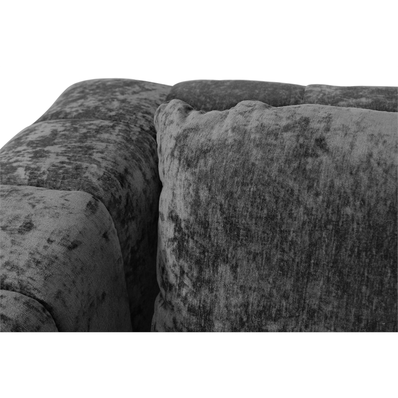 Pemberly Row Loveseat in Prism Black Multi-Weave with Solid Wood Base