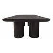 Pemberly Row Solid Mango Wood Rectangular Coffee Table in Dark Brown