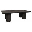 Pemberly Row Solid Mango Wood Rectangular Coffee Table in Dark Brown