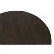 Pemberly Row Solid Mango Wood Round Coffee Table in Dark Brown Finish