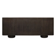 Pemberly Row Solid Mango Wood 4-Door Sideboard in Dark Brown Finish