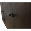 Pemberly Row Solid Mango Wood 6-Door Sideboard in Dark Brown Finish