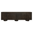 Pemberly Row Solid Mango Wood 6-Door Sideboard in Dark Brown Finish