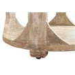 Pemberly Row Round Solid Mango Wood End Table with Shelf in Coastal Natural